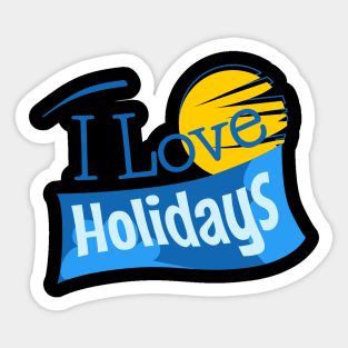 I love heart holidays Sticker